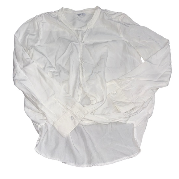 Splendid White High-Lo Button-Up Shirt Size Large - Picture 1 of 6